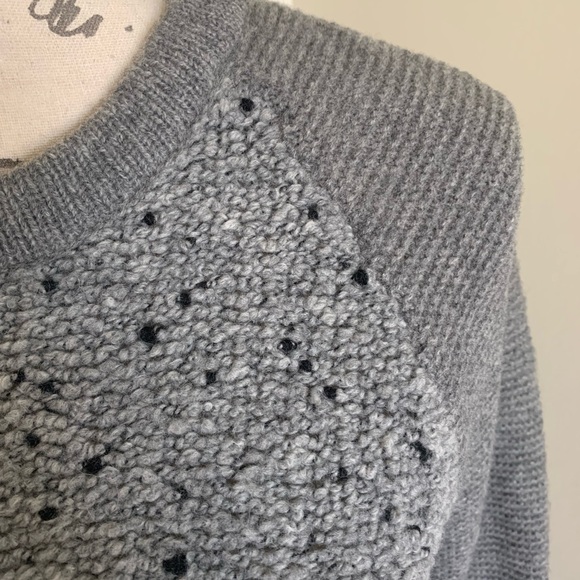 Madewell Boucle Panel Sweater Gray Size S - Picture 4 of 9